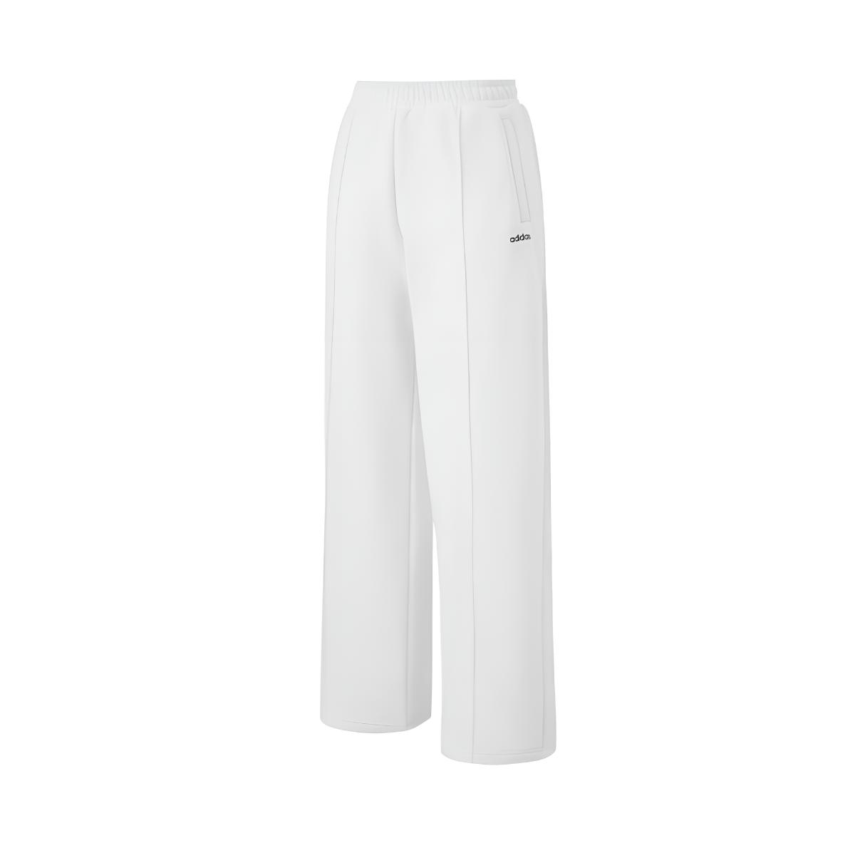 

Adidas Solid Color Minimalist Style Fleece Lined Thermal Straight Fit Knitted Sweatpants Women s White JX9406 A/L