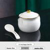 Jingdian Guangnian 4.5-inch Ceramic Stew Cup with Gold Rim