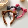 New Cute Plush Bear Ear Hair Bands Women Home Wash Face Make-up Non-slip Headband Girl Versatile Daily Hair Accessories