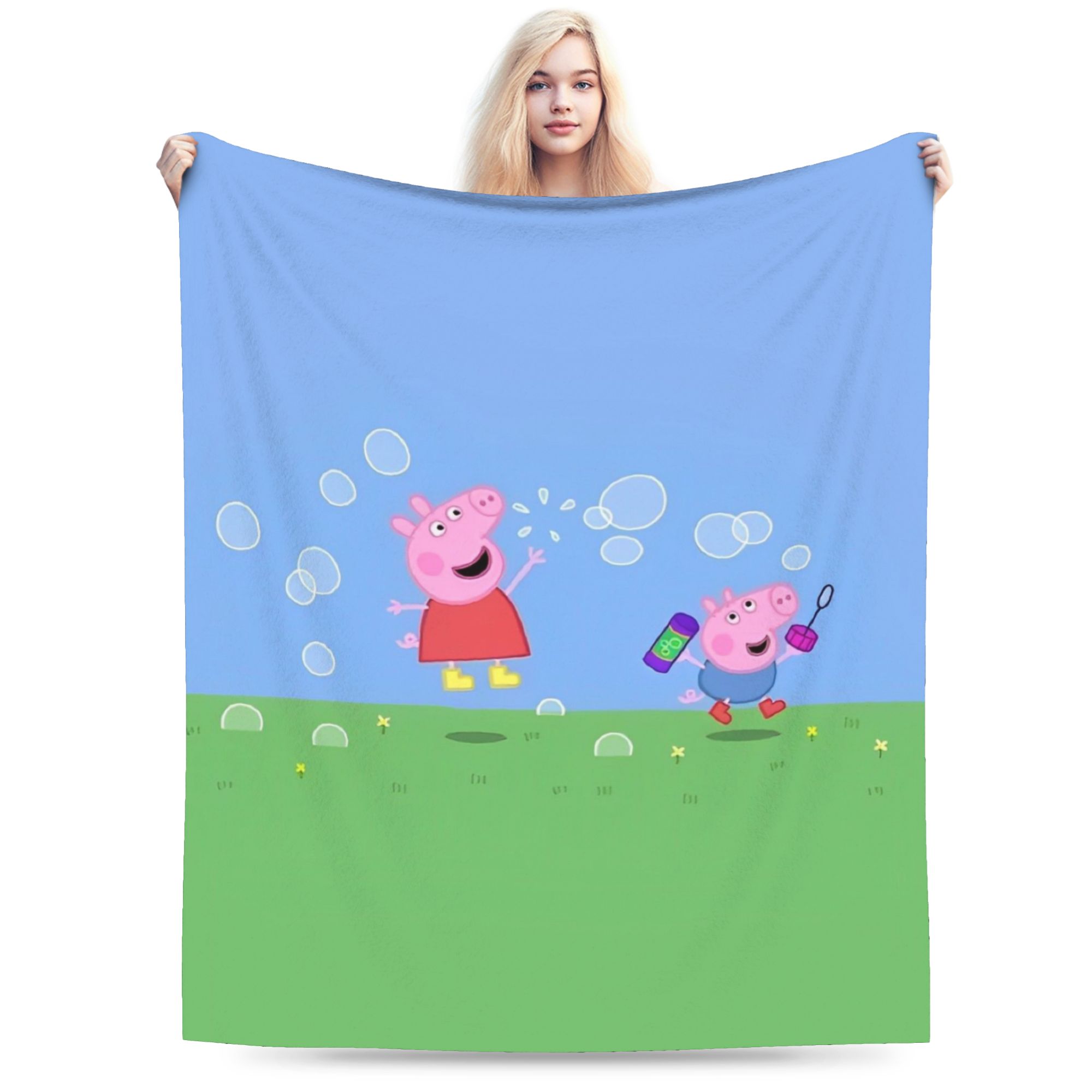 

Cozy peppapigs Blanket Accessories Sofa Decorative Blanket Throw Super Soft Flannel for Couch 30x40in