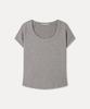 MIXXO Ribbed U-Neck Short Sleeve T-Shirt_Miwhwg410A