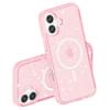 For iPhone 16 Case Compatible with MagSafe Sparkly Glitter PC+TPU Phone Cover