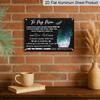 2D Flat, 1pc "To My Mom" Aluminium Sign 8x12 Inch - Galaxy Mother & Daughter Silhouette Design, Sentimental Love Quote, Mother's Day Gift From