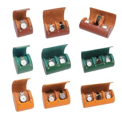 Vintage PU Watch Roll Case Leather Watch Storage Box Stylish Watch Container Watch Display Box PU Material for Travel