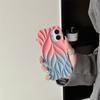 Luxury Gradient Spray 3D Leaf Soft Silicone Case for iPhone 16 Pro Max 15 14 Plus iPhone 13 All-Inclusive Fall Protection Cover