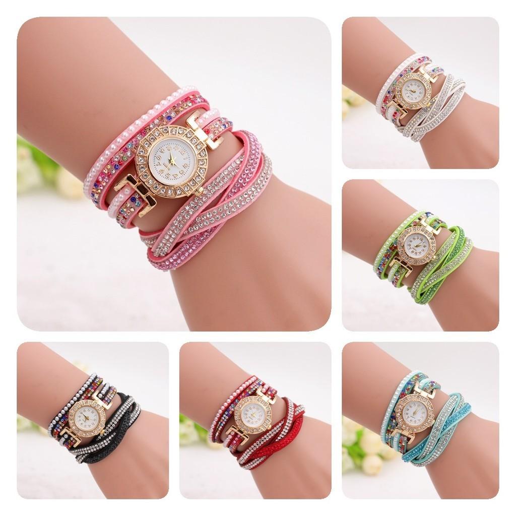 Stylish Women Stainless Steel Bling Rhinestone Bracelet Wristwatch Gift