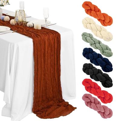 300*90cm Table Runner Protective Tablecloth Eco-friendly Dirt-resistant Waterproof Handmade Dining Table Cover Party Decoration