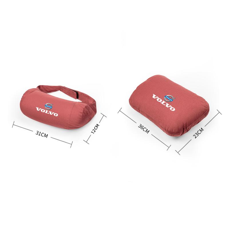 AALJ1 Volvo Car Headrest Support Cushion Suede Lumbar Pillow Accessories For 190h XC40 V70 XC XC60 XC90 V50 V90 R V40 SC60 S60 V60 C30