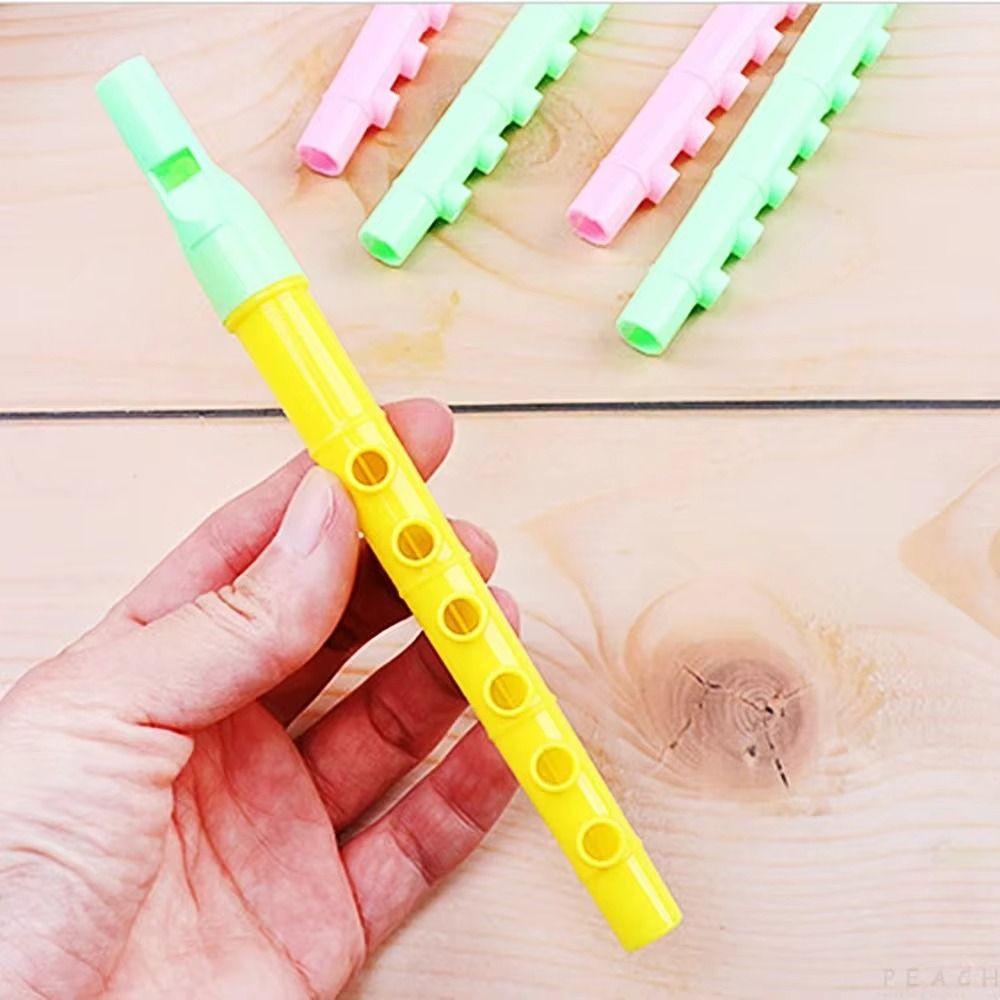 20 Pcs 6 Holes Long Flute Mini Party Favor Toys Fun Colorful Flute Toys  Beginner Instrument