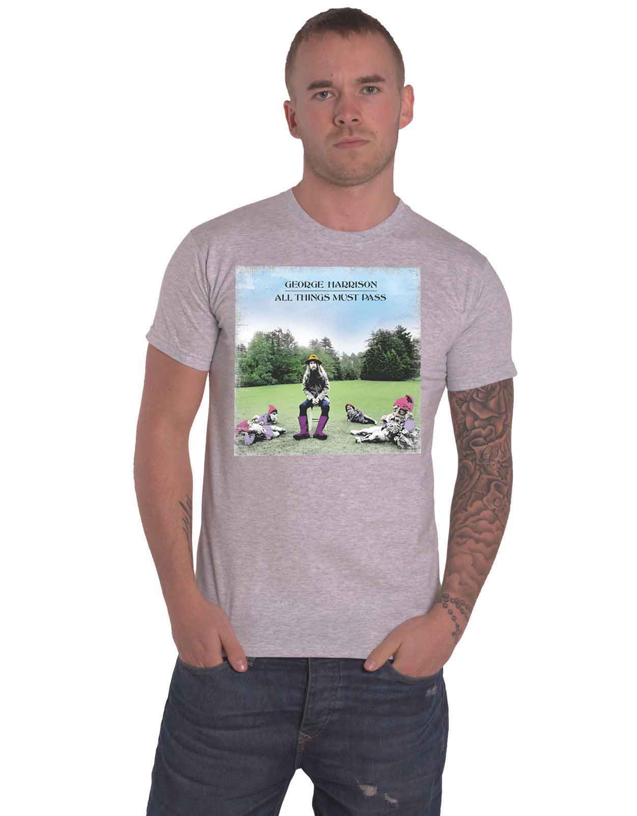 George Harrison All Things Must Pass Official Mens New Grey T Shirt XL