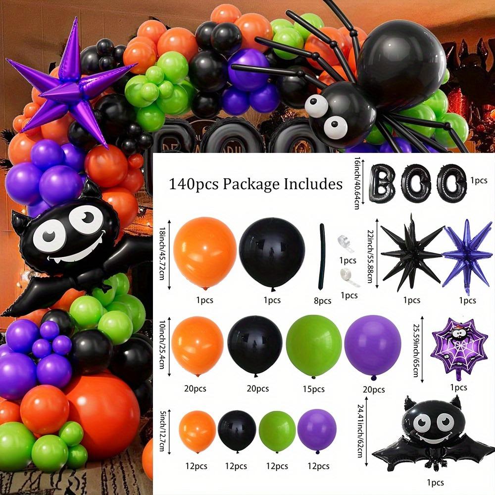 

140pcs Halloween Balloon Garland Kit Bat Foil Balloons Suitable for Halloween Birthday Anniversaries and Dance Party Decorations Other