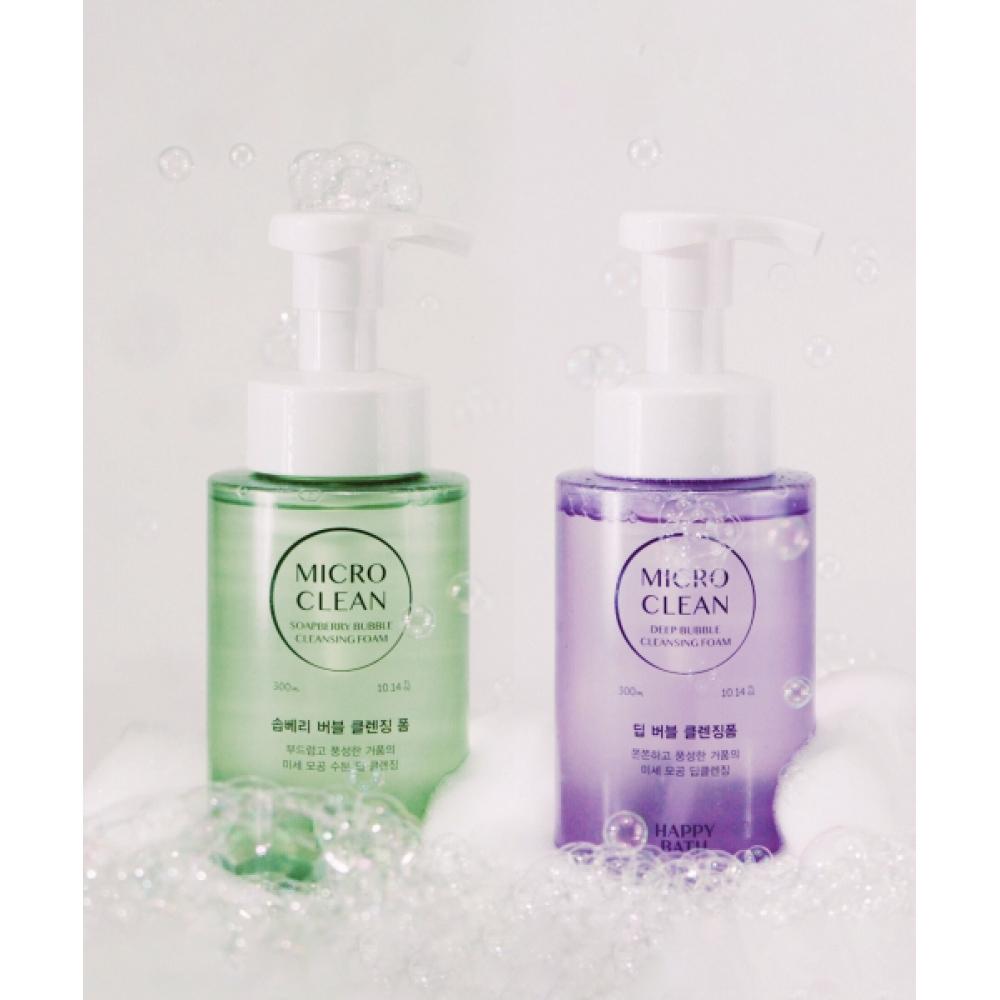 Happybath Micro Clean Bubble Cleansing Foam 300ml  Deep Soap Berry 02 SOAPBERRY BUBBLE CLEANSING FOAM
