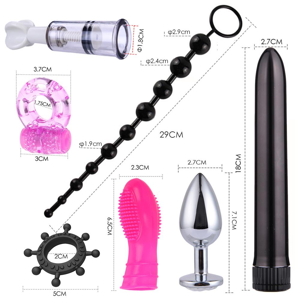 BDSM Bondage Adult Game Prop Vibrator Butt Plug G spot massage Handcuff Whip Mouth Gag Anal Bead Sex Toy For Couples