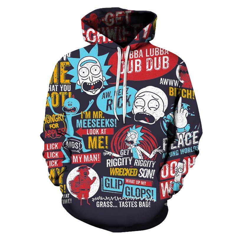 Hot And Rick Morty 3d Print Womenmen Pullover Hoodie Sweatshirt Jumper Tops