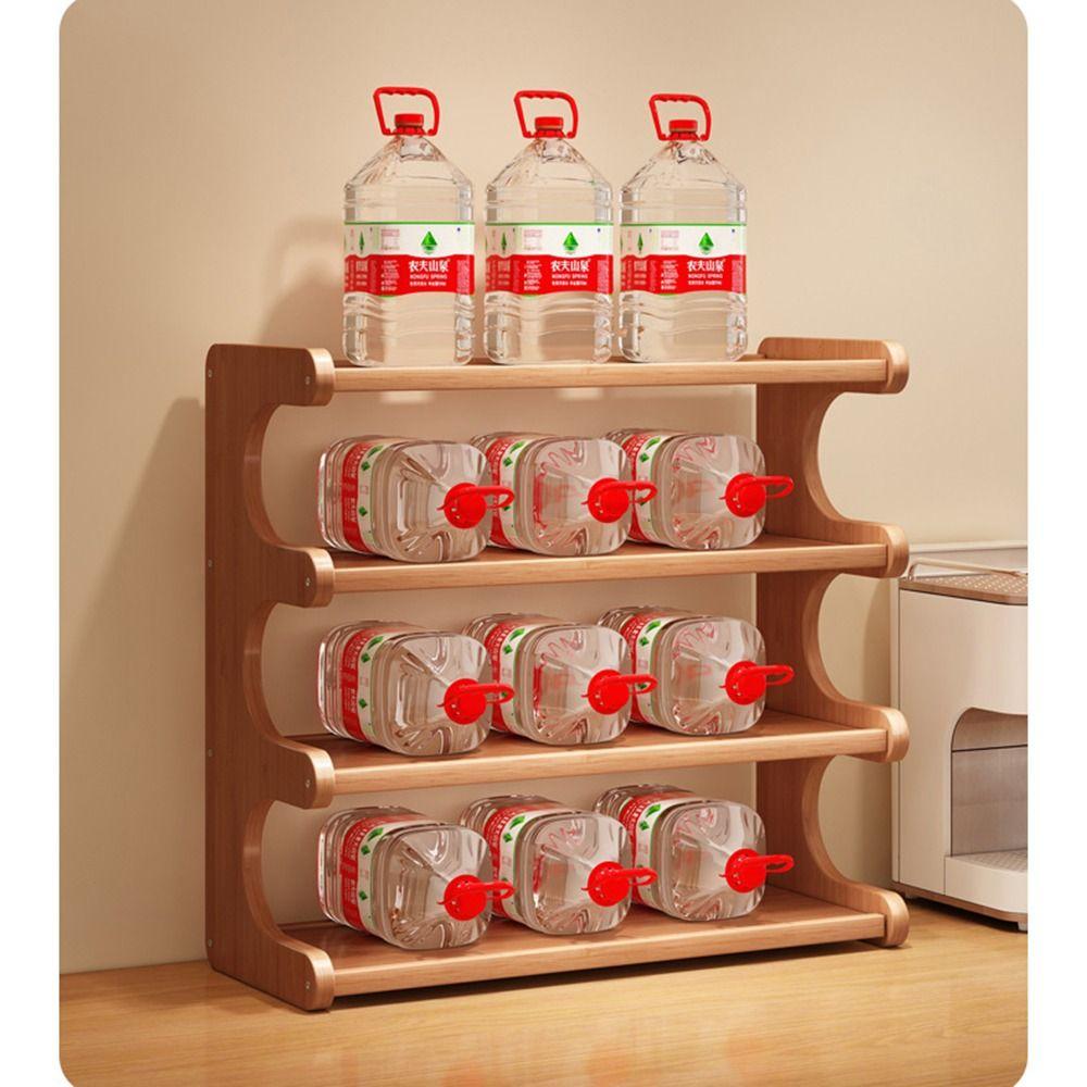 Space-saving Wood Tabletop Stand Compact Simple Shoe Organizer Practical Desk Bookshelf  Seasoning
