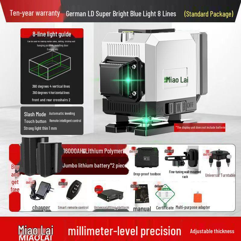 Projetor de Parede e Chão Autonivelante a Laser Infravermelho de Alta Precisão com 12 Linhas 2025