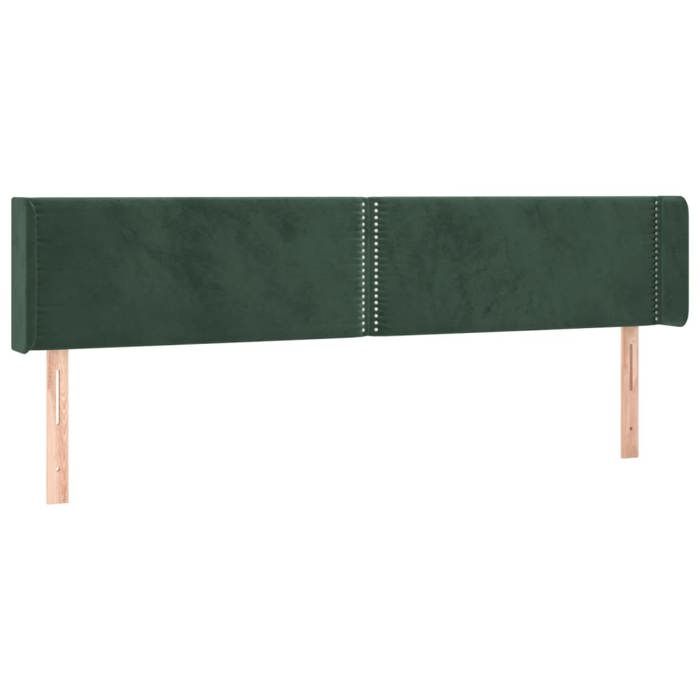 VidaXL Tête de Lit à LED Meuble de Chambre à Coucher Accessoire de Lit Double Tête de Cadre de Lit Intérieur Vert Foncé 3123159
