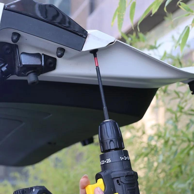 Non-slip Long Screwdriver Bit Set Hexagonal Shank Phillips Impact Drill Bits for Power Drilling Magnetic Automotive Tools