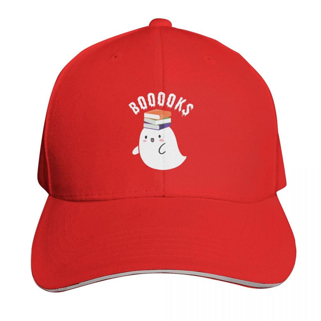 Booooks Halloween Ghost Reading Books Cap Fashion Casual Baseball Caps Adjustable Hat Hip Hop Summer Unisex Baseball Hats