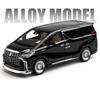 1/18 Vellfire Alphard MPV Alliage Luxy Modèle de Voiture Diecasts Véhicules en Métal Modèle de Voiture Simulation Son et Lumière Collection Jouet Cadeau pour Enfants