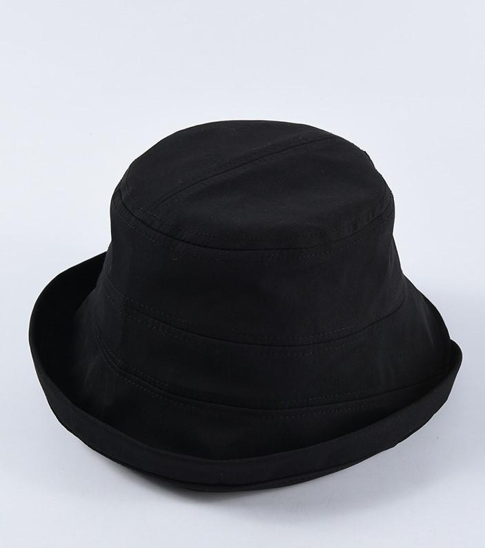 New four seasons sunshade bucket hat women's solid color cloth hat foldable vacation casual hat basin hat