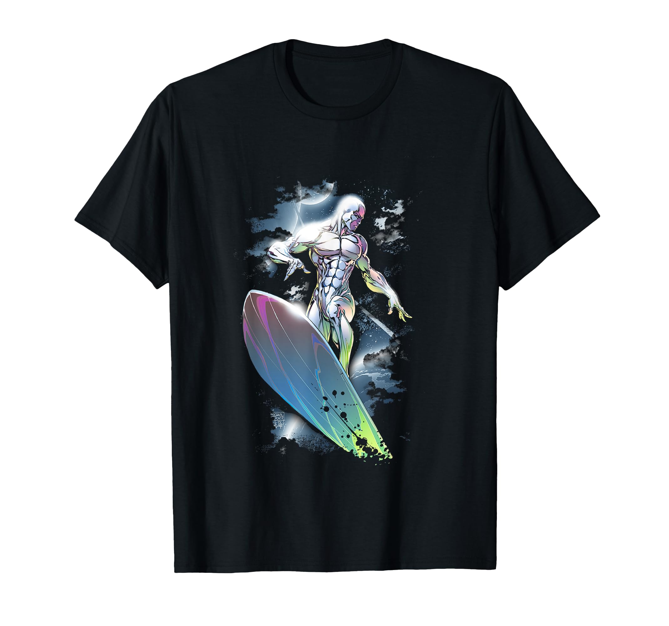 

Футболка Marvel Comics Retro Classic Silver Surfer Shiny Colors Shot чёрный