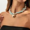 Collana a Catena con Pietra Imitazione Perla Romantica Y2K Ingemark per Donna Tendenza 2026 Choker con Ciondolo Cuore d'Amore Boho Gioielli da Matrimonio