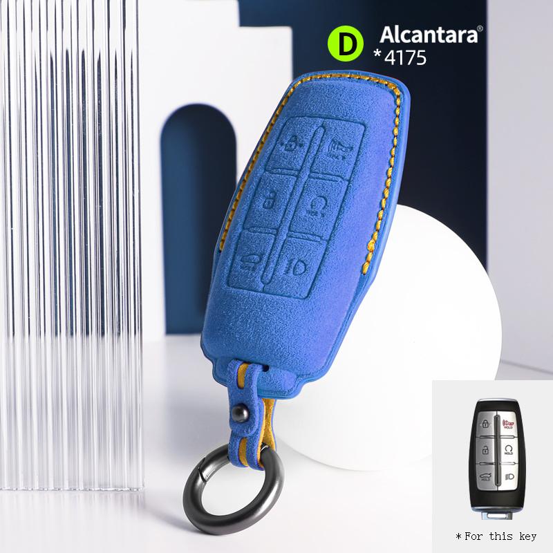 Interior Mouldings Car Key Case Cover Shell For Hyundai Genesis G80 GV70 Gv80 GV90 2020 2021 2022 2023 2025 Remote Protector Int