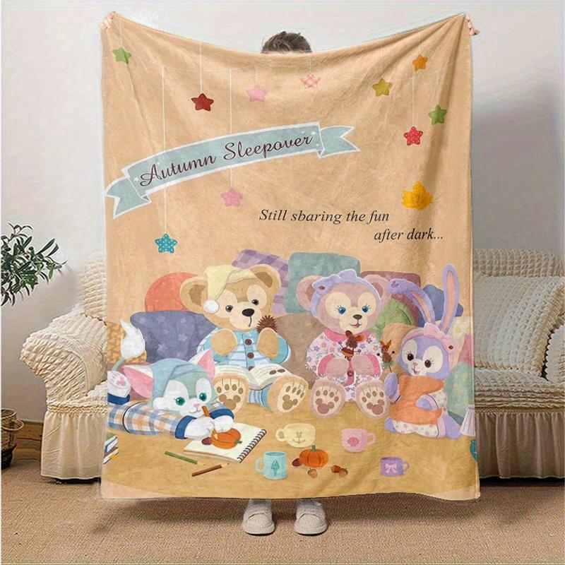 

1pc, Duffy and Friends (8) Home Decor Flannel Blanket, Perfect Gift for Bedroom, Living Room, Travel, Camping, Car, Beach, Office Nap, Ideal Sofa Thro 130x150cm