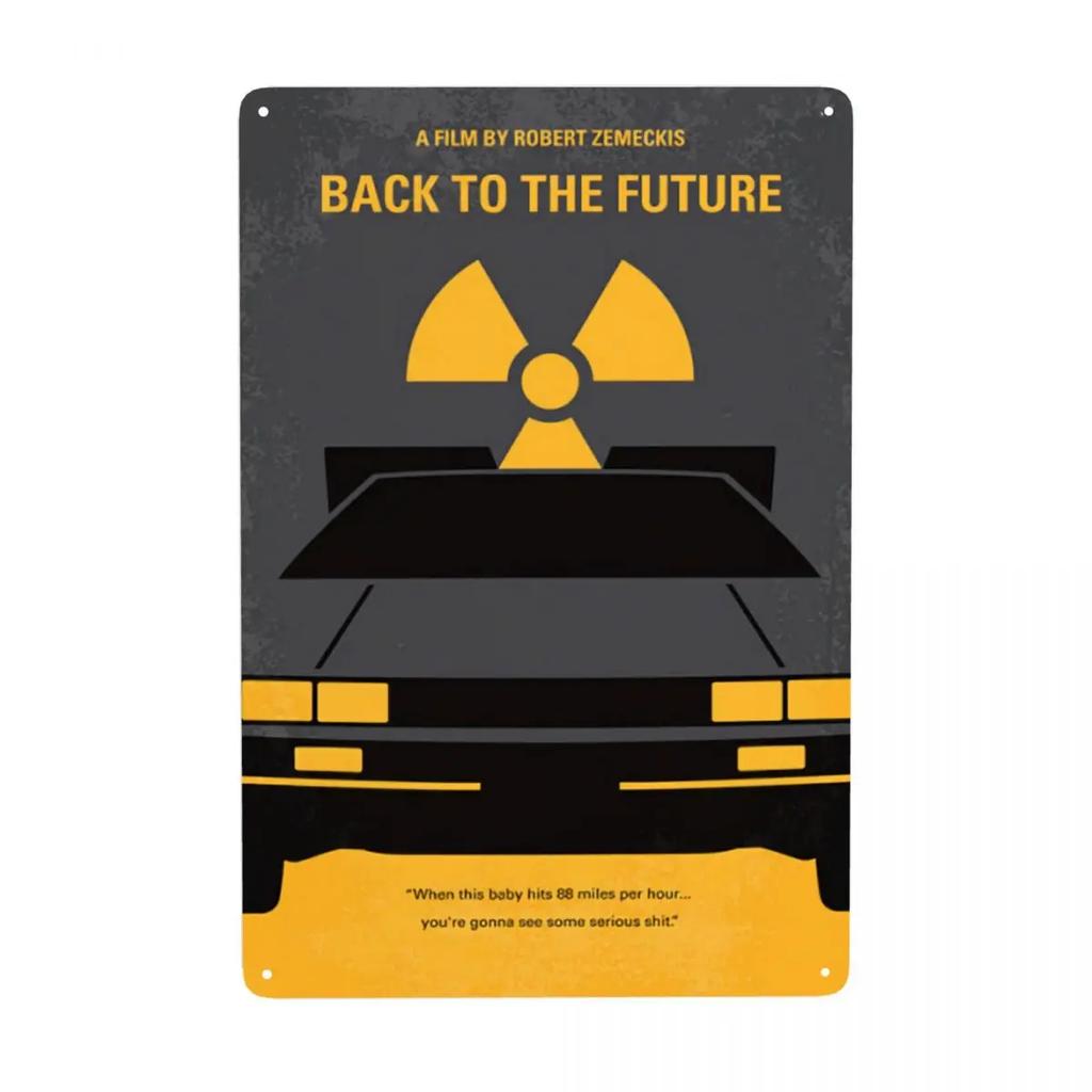 Flux Capacitor Metal Sign - Back To The Future Modern Tin Decorative Plaques, Office Store Pubs Club Art Decor