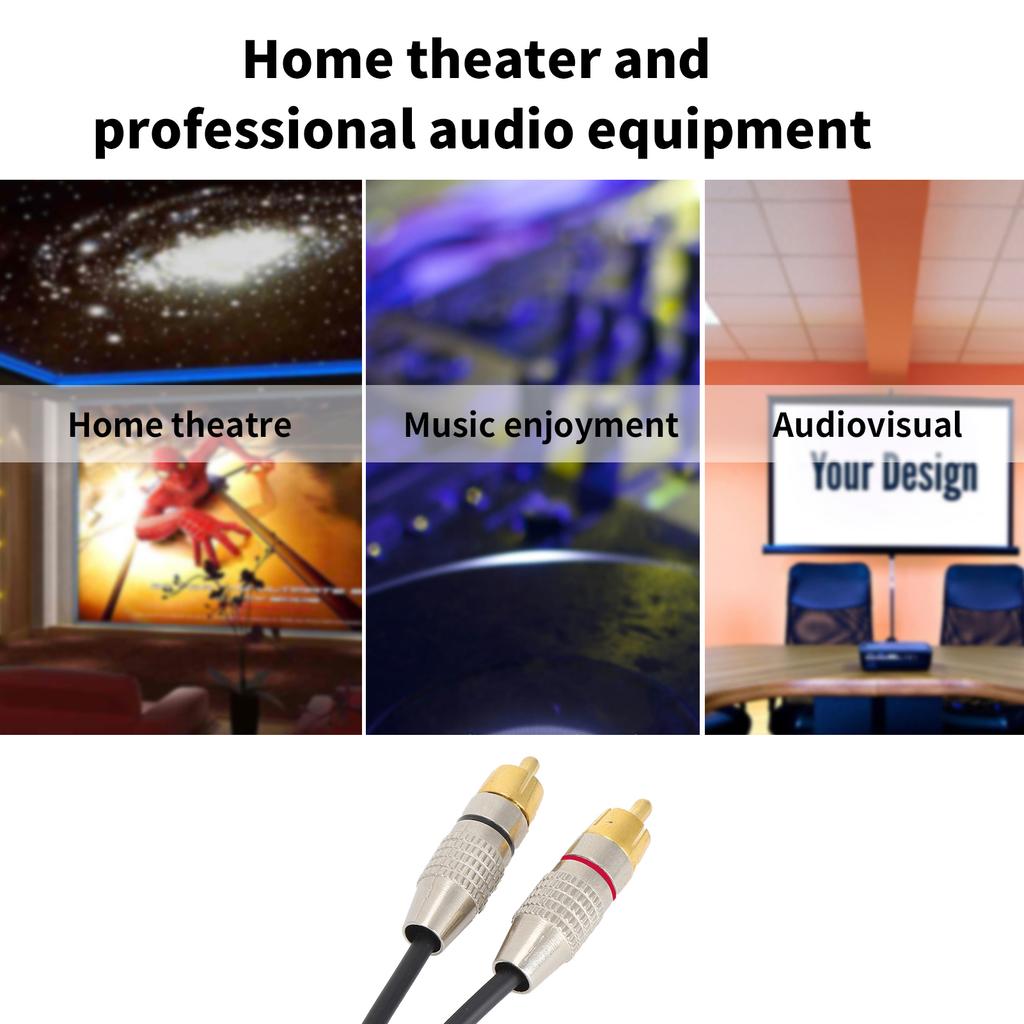 Splitter 1 XLR Female Plug to 2 Male Plugs Cable for Home Theater and Professional Equipment