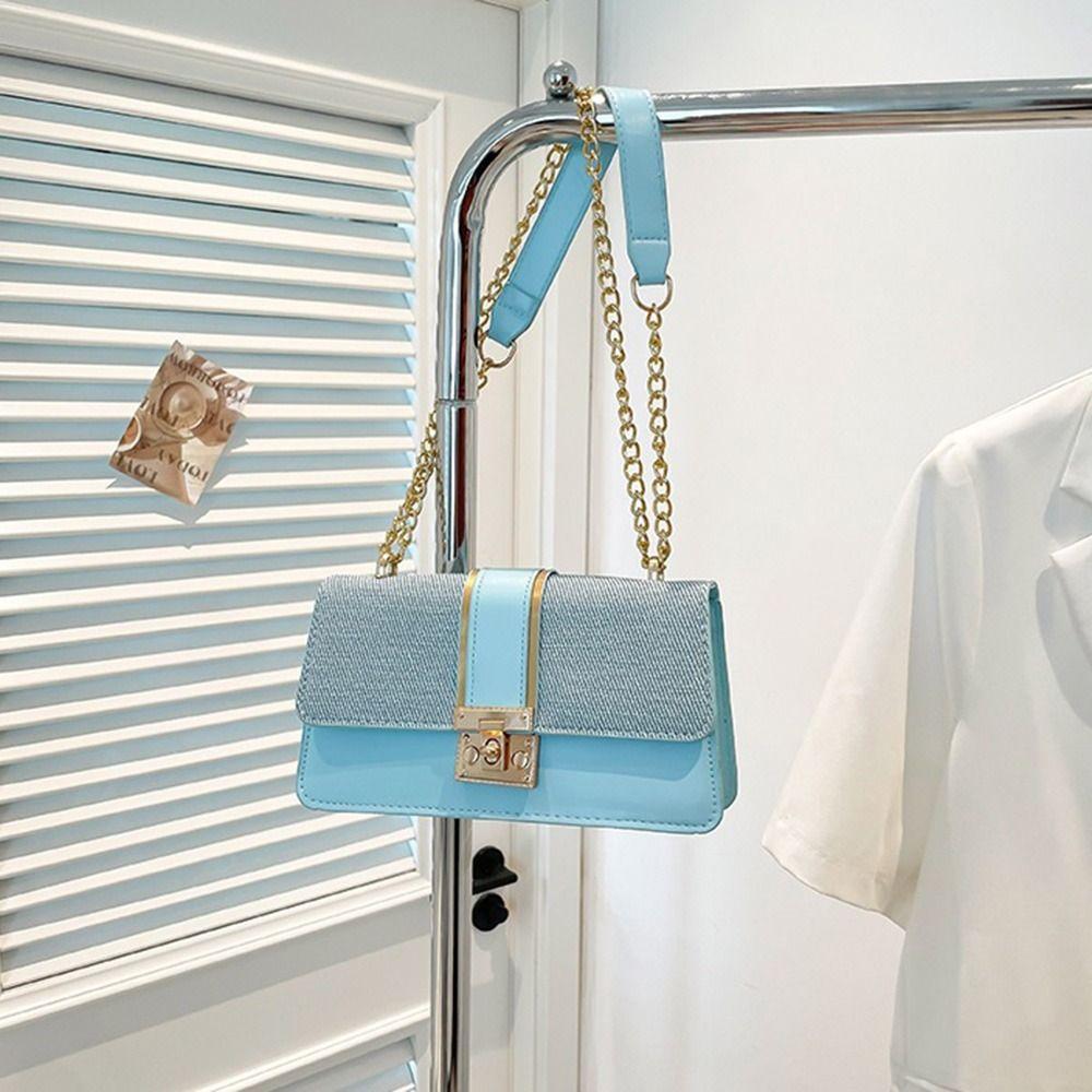 Elegant Textured PU Crossbody Bag Light Luxury Exquisite Underarm Bag Leisure Clutch Bag Outdoor