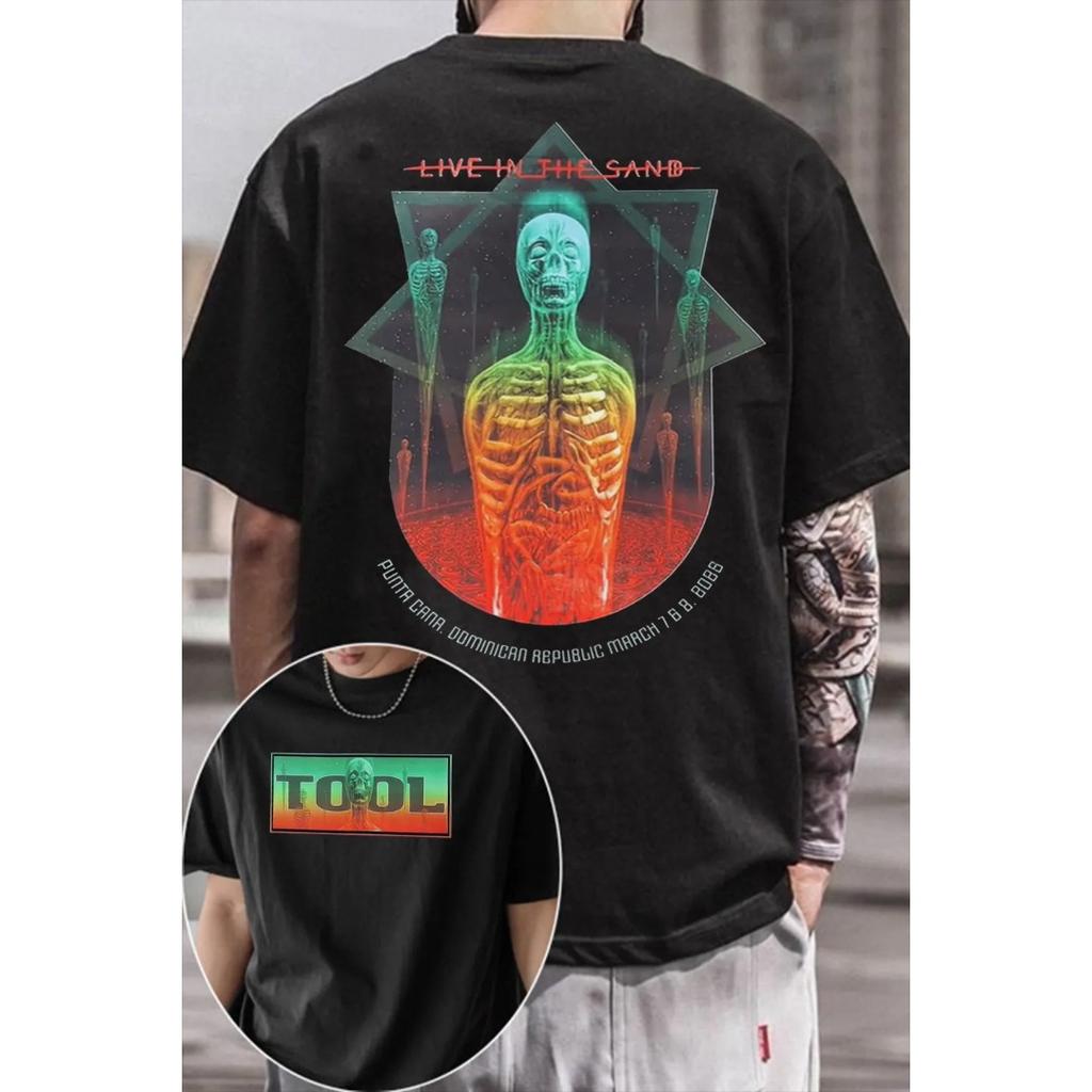T-shirt Grafica Tool Uomo Donna Grafica Band Pesante Streetwear Oversize Y2k Casual Larga Manica Corta Unisex T-Shirt Abbigliamento Femminile Maschile