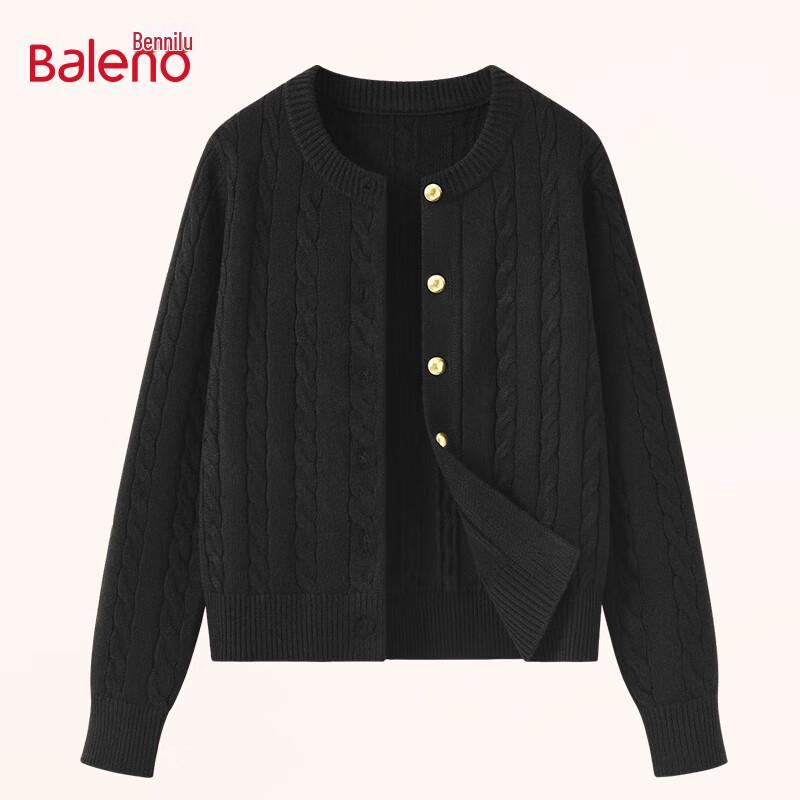 

Baleno Women s Cable Knit Cardigan Sweater L