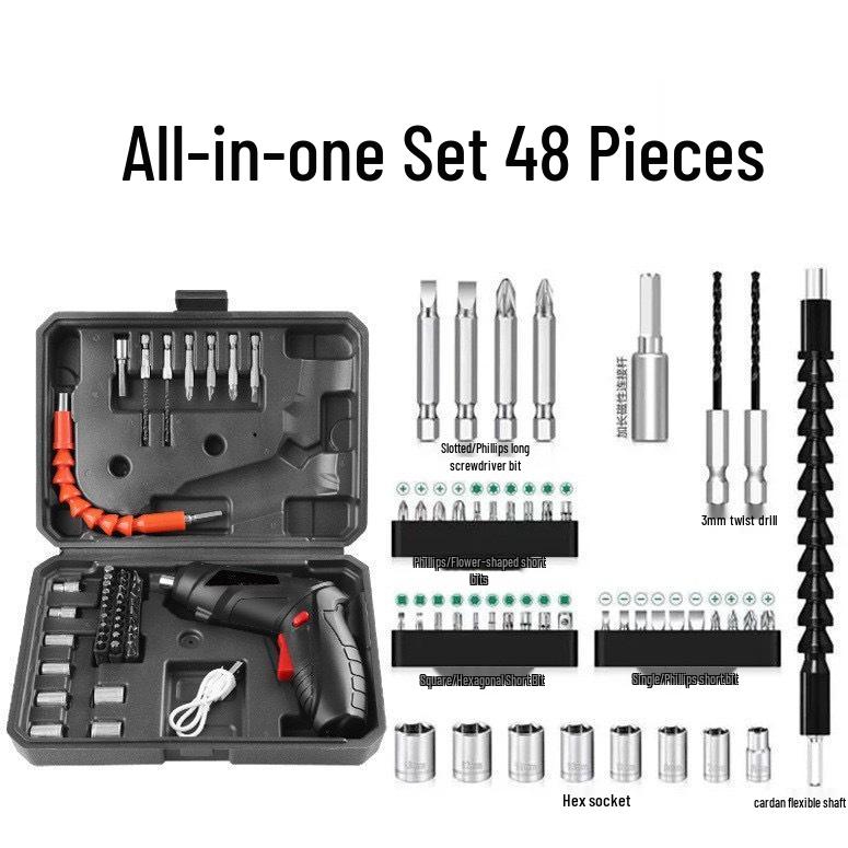 Rechargeable 4.2V Mini Electric Screwdriver & Drill Set