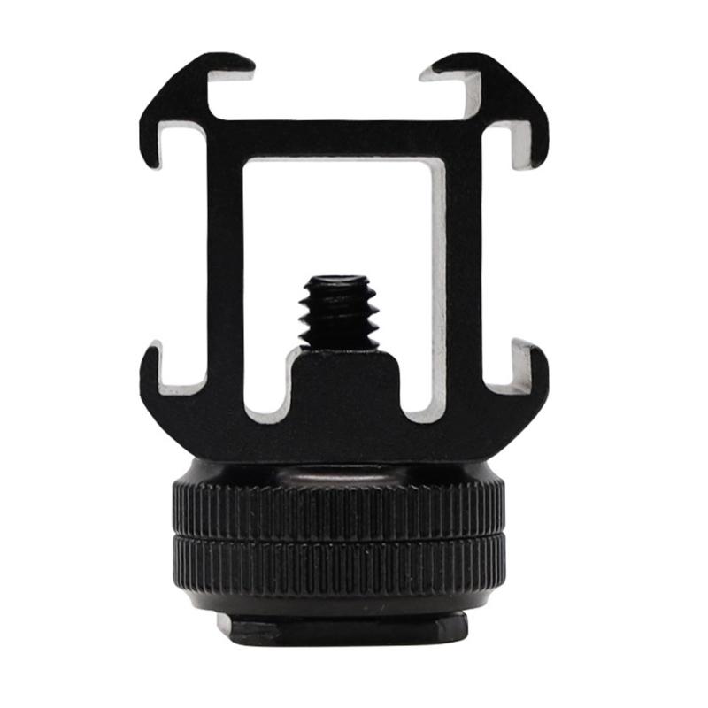 Camera Hot Shoe Mount Adapter Video Triple Cold Shoe Bracket Light for LED Monitor Microphone Studio Flash Video