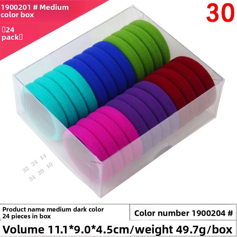 High-elasticity Box Towel Hair Band Fresh Hyuna Colorful Hair TieTowel Band Candy-colored Rubber Band