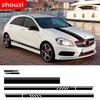 For Mercedes Benz W176 A Class A45 AMG A200 A180- 4 colors Edition 1 Style Side Stripes Top Roof Hood Bonnet Car Decal Stickers