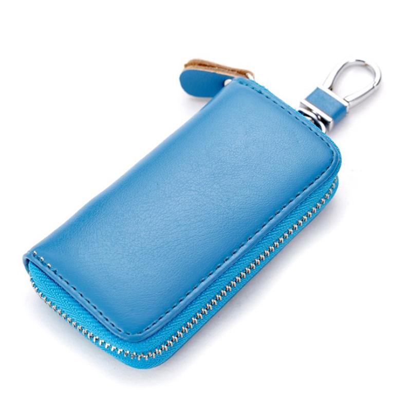 Trendy Unisex Genuine Leather Large Capacity Car Key Case