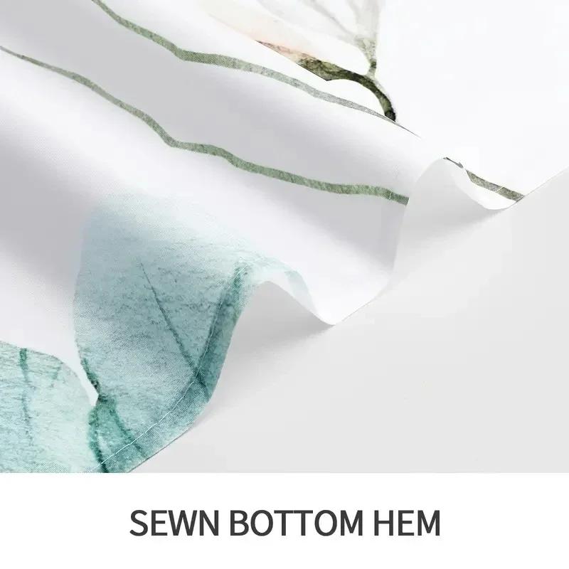 1pc Modern Watercolor Floral Shower Curtain Set with Hooks - Waterproof and Minimalist Design for Bathroom Custom shower curtain