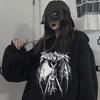 Dark Style Sweatshirt Men'S And Women'S Down Sleeve Hoodie Goth Couple Hip Hop Harajuku Large Size Sweater