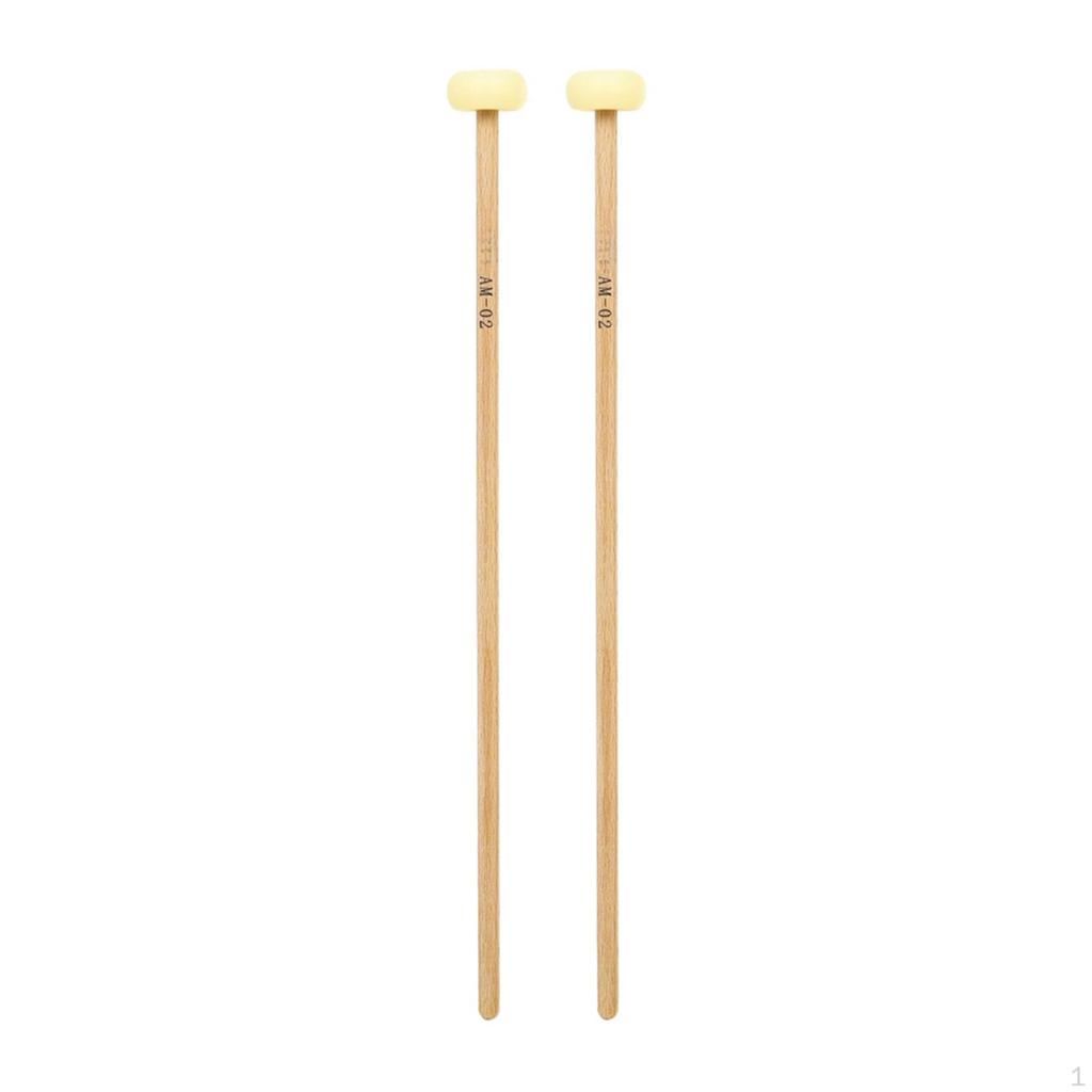 2 Glockenspiel Mallet Sticks with Rubber Head for Marimba Use