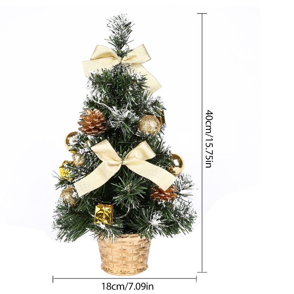 Mini Albero Di Natale Artificiale Con Luci LED, 40 Cm, Decorato Con Pigne E Luci Calde, Perfetto Per Decorazione Tavolo, Camino O Scrivania, Alimentazione A Batterie (Non Incluse)