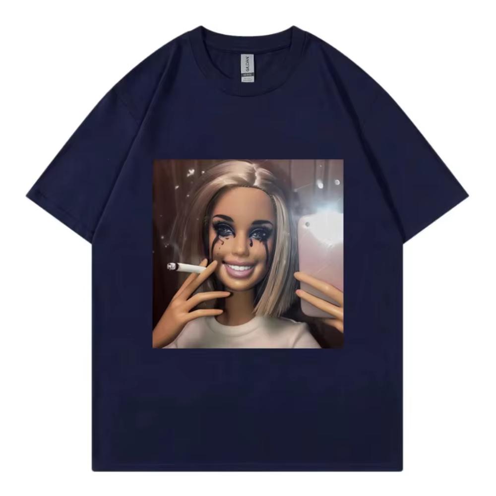 What Is Love Funny Disgusting Doll Face Meme Tshirt Gothic Fashion Short Sleeve Tshirt Unisexs Women Casual Oversized T Shirts