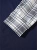 2025 Men's Plaid and Solid Color Hooded Long Sleeve Sweatshirt for Spring and Autumn