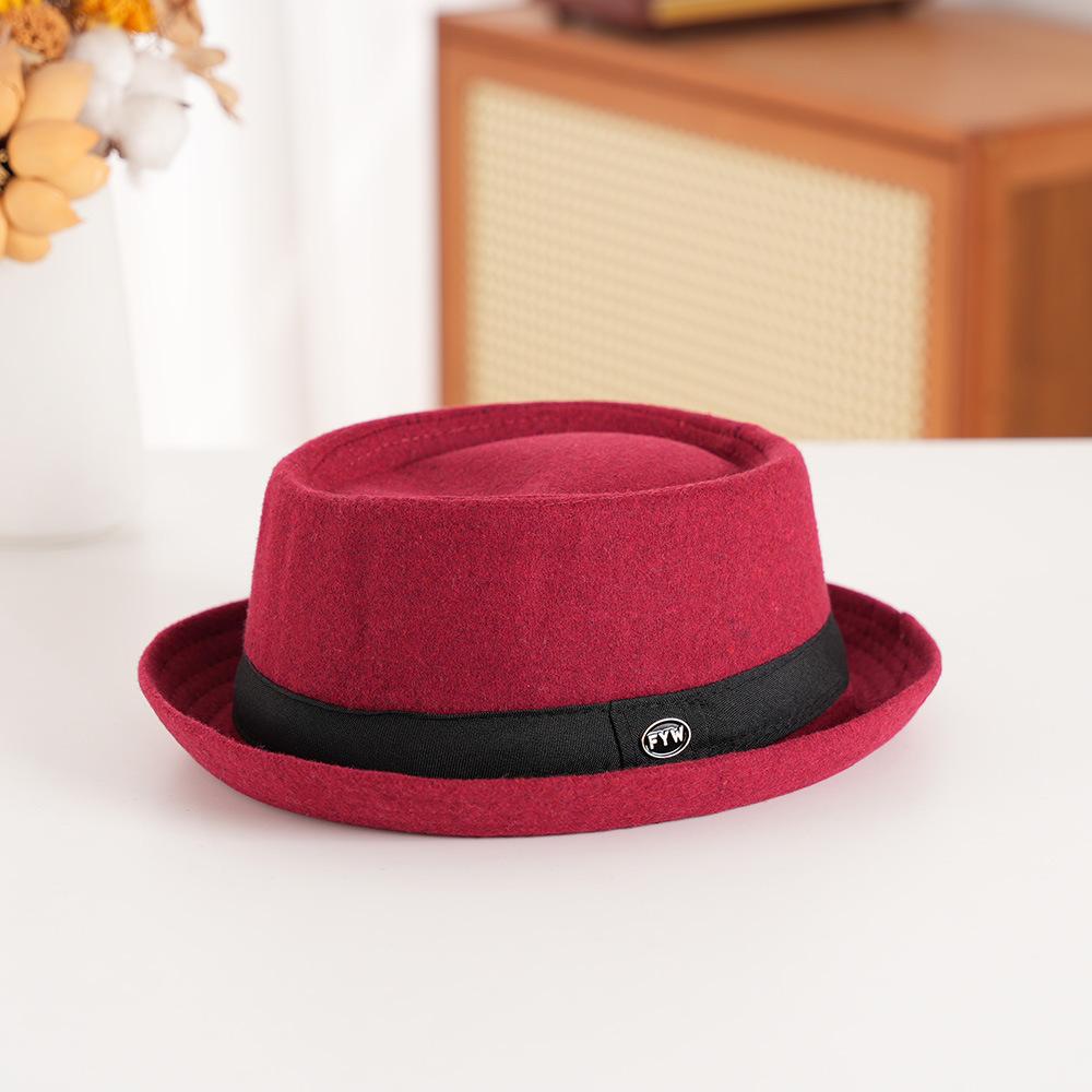 Wool Felt Bowler Hat with Textured Crown & Rolled Brim | British Vintage Style | Unisex Autumn Winter Casual Fedora