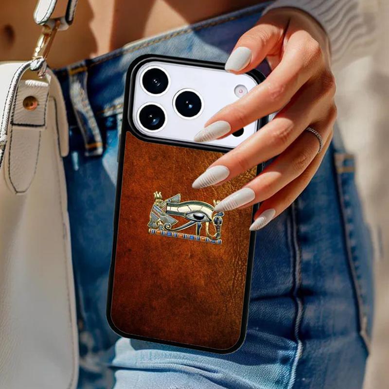Sacred Eye of Horus Egypt Fresco Phone Case For iPhone 17 Air 14 15 13 12 Max Cover For Apple 16e 11 Pro Max Plus Coque