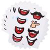 10 Sheets Paper Stickers Lip Gloss Child Student Scrapbook Cartoon for Kids DIY Mouth Labels Crafts