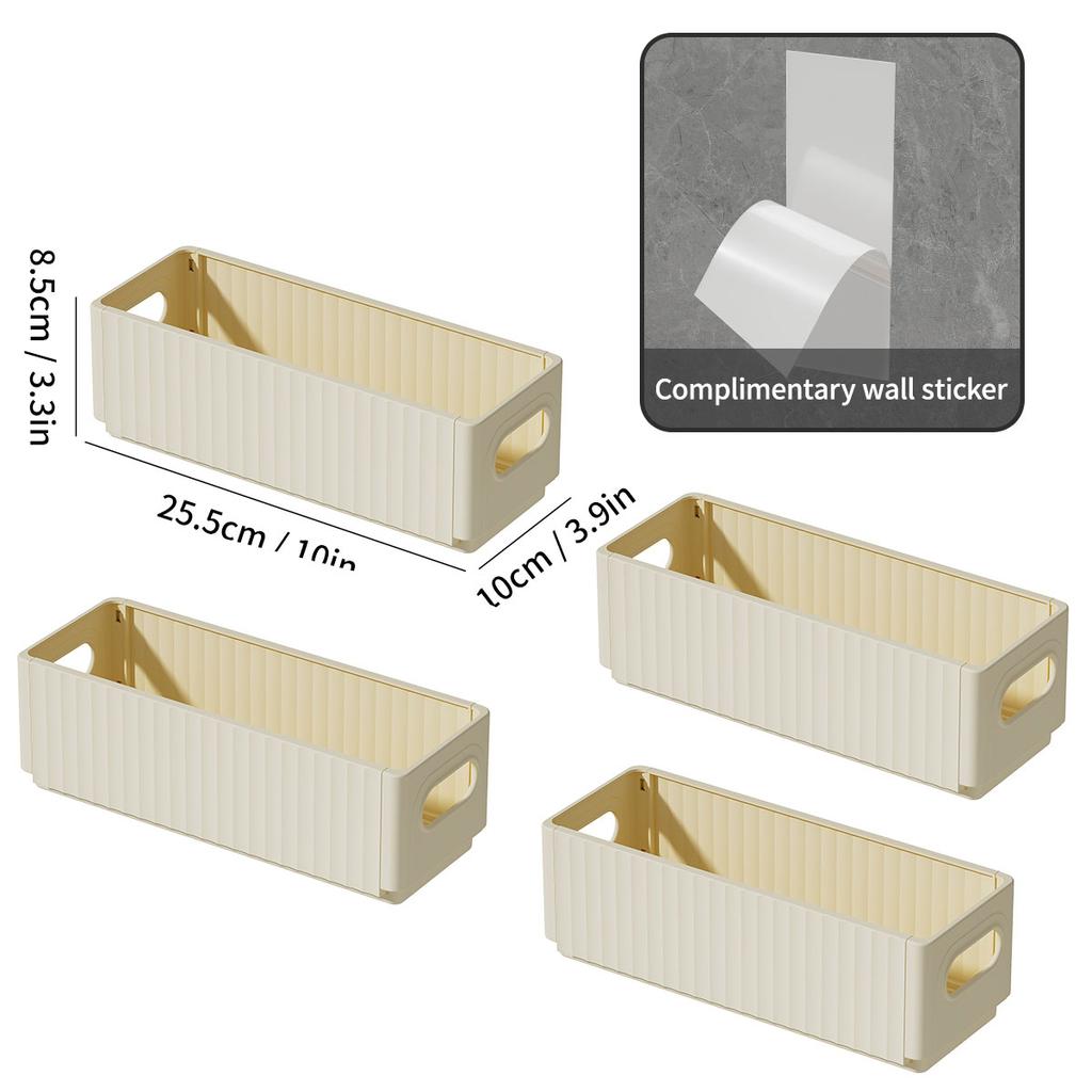 Kitchen Cabinet Door Storage Organizer Wall Mounted Punch Free Plastic Folding Storage Box Multifunctional Shelf