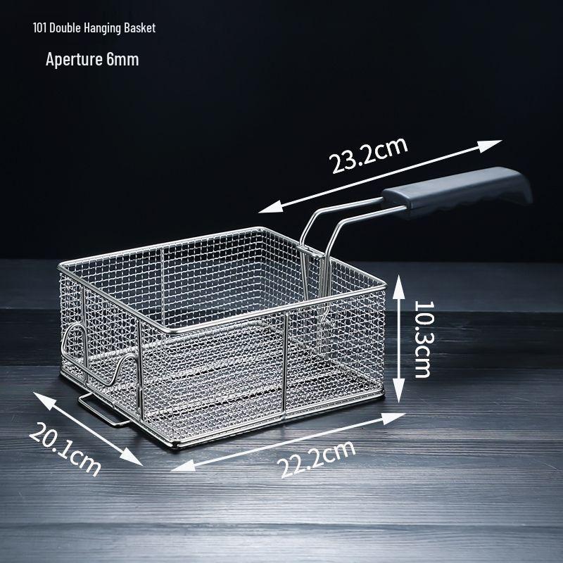 304 Stainless Steel Frying Basket for Electric Fryer - Oil Control, Thickened Design for Frying Skewers and French Fries